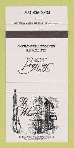 Matchbook Cover - The Wharf Restaurant Alexandria VA 30 Strike