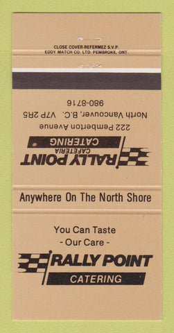 Matchbook Cover - Rally Point Catering North Vancouver BC 30 Strike
