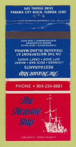Matchbook Cover - Treasure Ship Panama City Beach FL WEAR 30 Strike