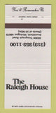 Matchbook Cover - Raleigh House Southfield MI 30 Strike
