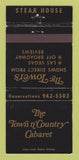 Matchbook Cover - Town n Country Cabaret Steak WEAR 30 Strike