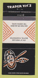 Matchbook Cover - Trader Vic's Tiki Seattle WA Westin Hotel 30 Strike