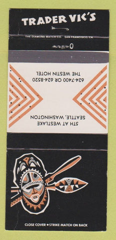 Matchbook Cover - Trader Vic's Tiki Seattle WA Westin Hotel 30 Strike