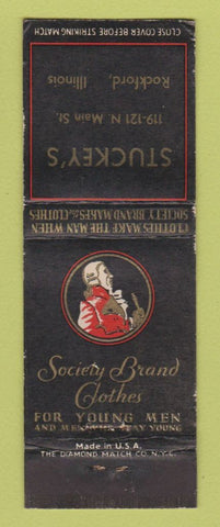 Matchbook Cover - Society Brand Men's Clothes Stuckey's Rockford IL WEAR