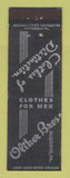 Matchbook Cover - Oliker Bros Men's Clothes Aliquippa PA