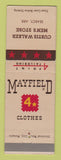 Matchbook Cover - Mayfield Men's Clothes Curtis Walker Searcy AR