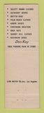 Matchbook Cover - Don Kay Clothes Pasadena CA