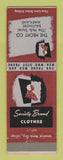 Matchbook Cover - Society Brand Men's Clothes Hecht Baltimore MD