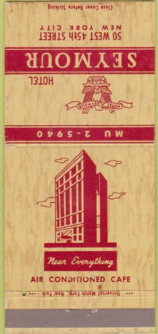 Matchbook Cover - Hotel Seymour New York City NY 30 Strike