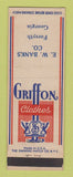 Matchbook Cover - Griffon Men's Clothes EW Banks Forsyth GA