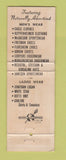Matchbook Cover - Eklund Men's Clothes Minneapolis MN WEAR