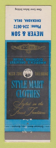 Matchbook Cover - Style Mart Men's Clothes Meyer & Son Chickasha OK