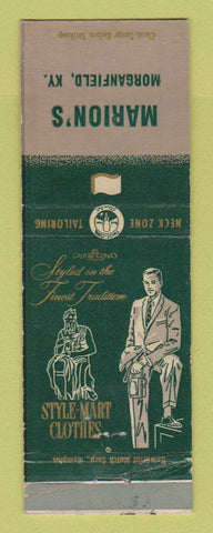 Matchbook Cover - Style Mart Men's Clothes Marion's Morganfield KY