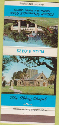 Matchbook Cover - Olivet Memorial Park Cemetery Colma CA 30 Strike