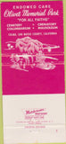Matchbook Cover - Olivet Memorial Park Cemetery Colma CA 30 Strike