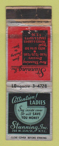 Matchbook Cover - Stunning Clothes New York City WORN