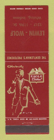 Matchbook Cover - Eagle Men's Clothes Whiting IN