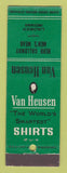 Matchbook Cover - Van Heusen Men's Clothes Herb Galloway Ligonier IN