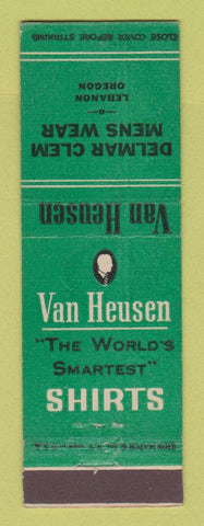 Matchbook Cover - Van Heusen Men's Clothes Delmar Clem Lebanon OR