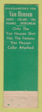 Matchbook Cover - Van Heusen Men's Clothes Delmar Clem Lebanon OR