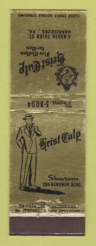 Matchbook Cover - Heist Culp Men's Clothes Harrisburg PA