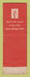 Matchbook Cover - Hickey Freeman Men's Clothes Al Baskin Joliet IL WEAR