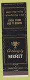 Matchbook Cover - Merit Men's Clothes Leiner Son Tiffin OH