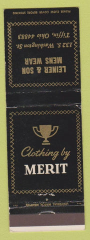 Matchbook Cover - Merit Men's Clothes Leiner Son Tiffin OH