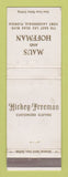 Matchbook Cover - Hickey Freeman Clothes Maus Hoffman Fort Lauderdale FL WEAR