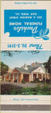 Matchbook Cover - Drechsler Funeral Home Oak Park IL 30 Strike
