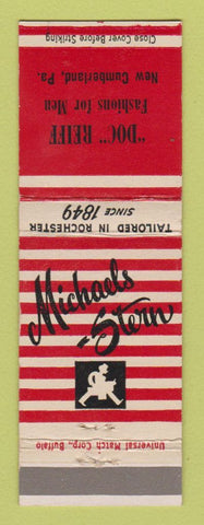 Matchbook Cover - Michaels Stern Men's Clothes Doc Reiff New Cumberland PA