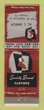 Matchbook Cover - Michaels Stern Men's Clothes Al Emrich Freeport IL