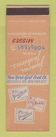 Matchbook Cover - New York Girl Coat Company New York City Clothes