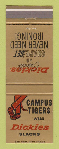 Matchbook Cover - Dickies Men's Pants Slacks Campus Tigers