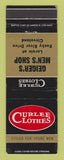 Matchbook Cover - Curlee Men's Clothes Geiger's Cleveland OH
