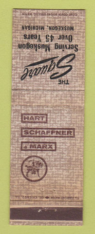 Matchbook Cover - Hart Schaffner Marx Men's Clothes Square Muskegon MI
