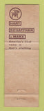 Matchbook Cover - Hart Schaffner Marx Men's Clothes Square Muskegon MI