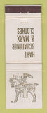 Matchbook Cover - Hart Schaffner Marx Men's Clothes Stuckey's Rockford IL WEAR