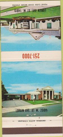 Matchbook Cover - Corrigan's Funeral Home Cleveland OH 30 Strike
