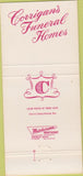 Matchbook Cover - Corrigan's Funeral Home Cleveland OH 30 Strike