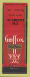 Matchbook Cover - Griffon Men's Clothes Star Newport AR