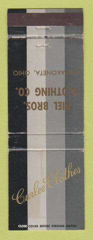 Matchbook Cover - Curlee Men's Clothes Piel Bros Wapakoneta OH WEAR