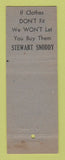 Matchbook Cover - Joseph Freedman Men's Clothes Harrisburg PA