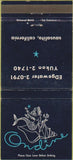 Matchbook Cover - Ondine Restaurant Sausalito CA 30 Strike