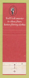 Matchbook Cover - Hickey Freeman Clothes Miller Colorado Springs WORN