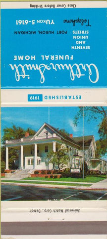 Matchbook Cover - Arthur Smith Funeral Home Port Huron MI 30 Strike