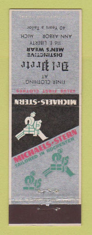Matchbook Cover - Michaels Stern Clothes Del Prete Ann Arbor MI