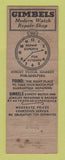 Matchbook Cover - Gimbels Men's Store Clothes Philadelphia PA