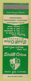 Matchbook Cover - Schmitt Orlow Men's Clothes Milwaukee WI
