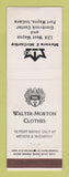 Matchbook Cover - Meyers & McCarthy Walter Morton Clothes Fort Wayne IN